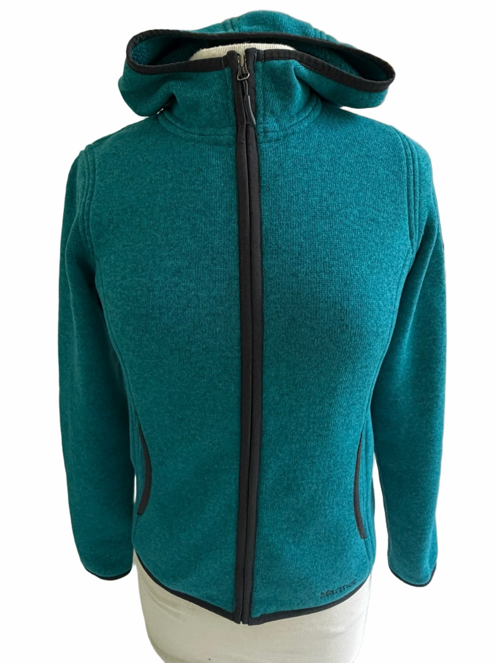 Marmot Norheim Teal Blue Knit Fleece
Hooded Jacket Full Zip Womens Size Small